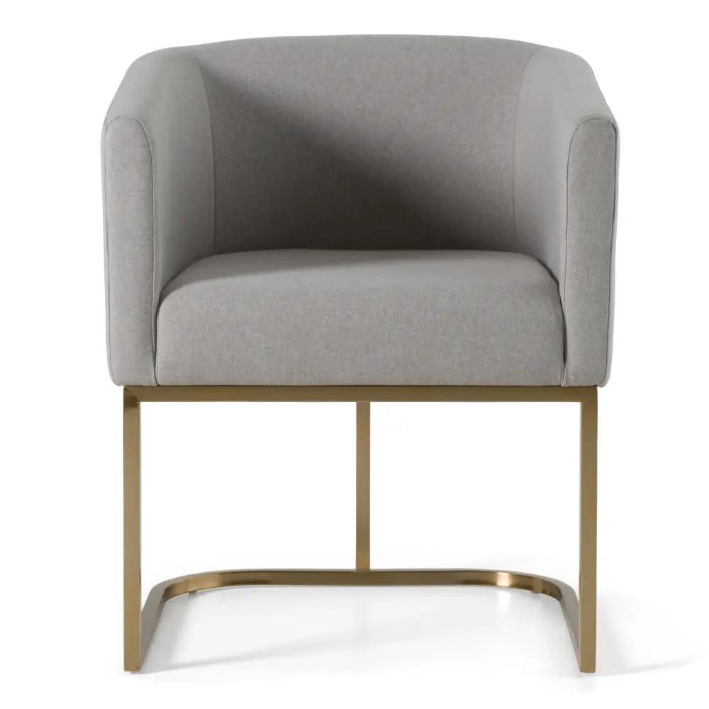 Modrest Yukon - Contemporary Light Grey Fabric Dining Chair