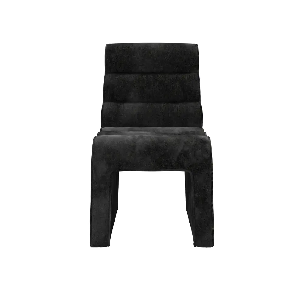 Naomi Dining Chair - Black Velour Chenille
