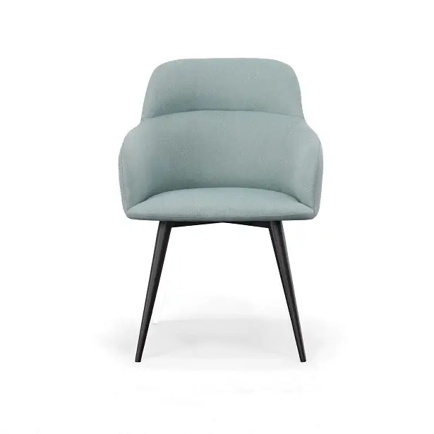 Solid Wood Modrest Scranton - Modern Peacock & Black Dining Chair