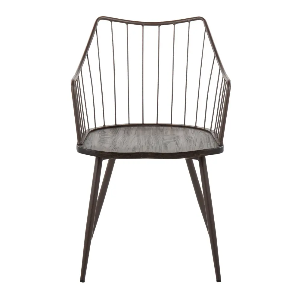 Winston - Farmhouse Style / Dining Chair - Brown / Shadowy Walnut from American Oak