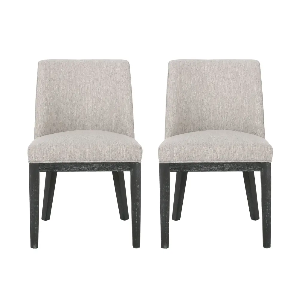 Adjustable Height Modern Dining Chair Durable Fabric Upholstery And Sturdy Hardwood Frame (Set 2)