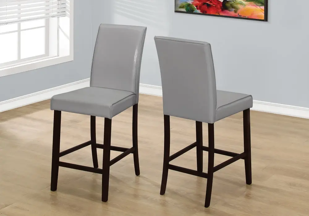 Counter Height Dining Chair Upholstered Look place 2)