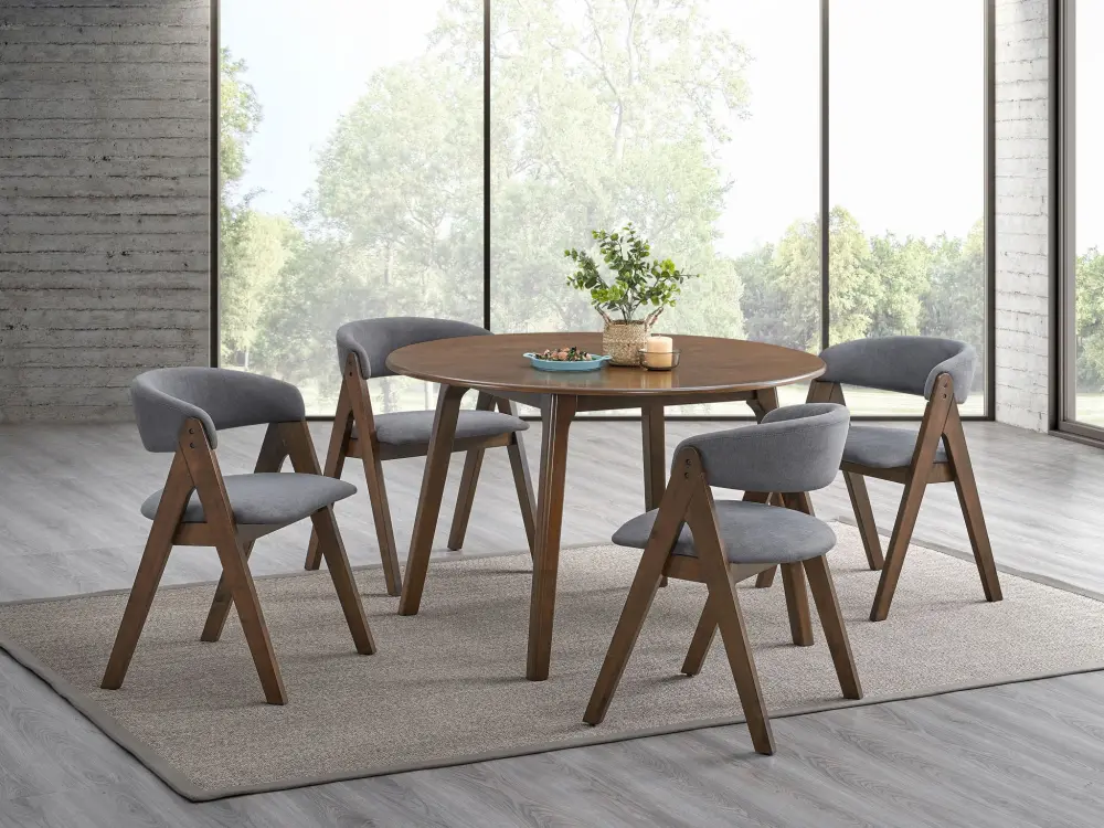 Keiki - 5 Piece Dining Room Adjust - Walnut
