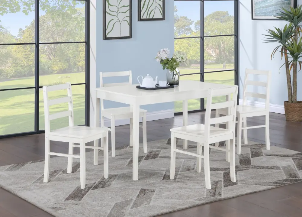 Lavinia - Dining Set place 5) - White