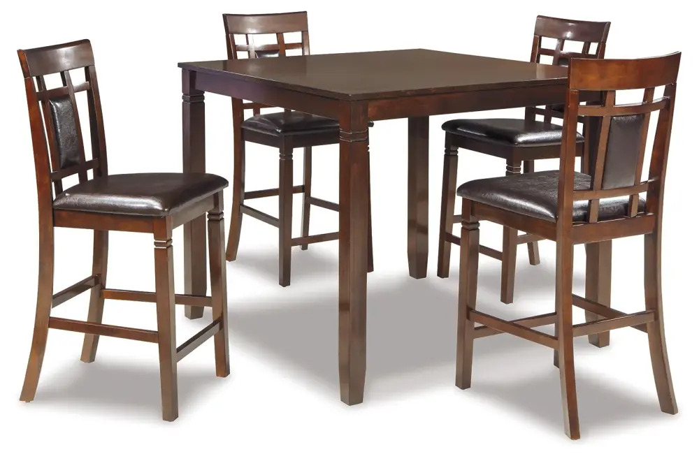 Space-Saving Bennox - DRM Counter Table Set (Set 5) - Chestnut