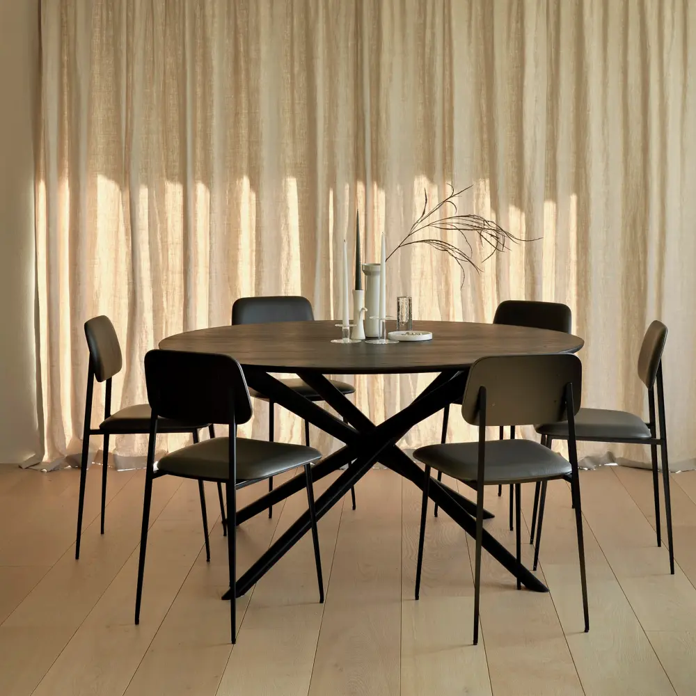 Mikado Round Dining Table - 6 Seater