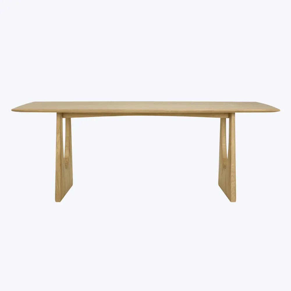 Rustic Reclaimed Oak Geometric Rectangular Dining Table
