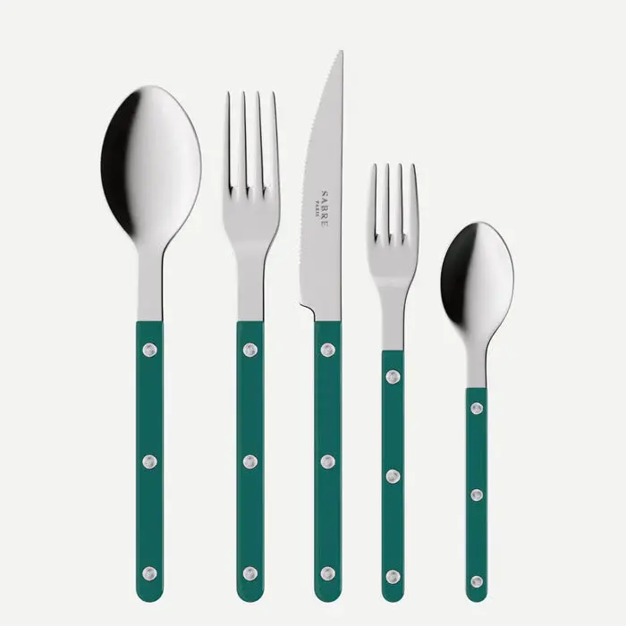 Bistrot Solid 5 Pieces Cutlery Set - Shiny