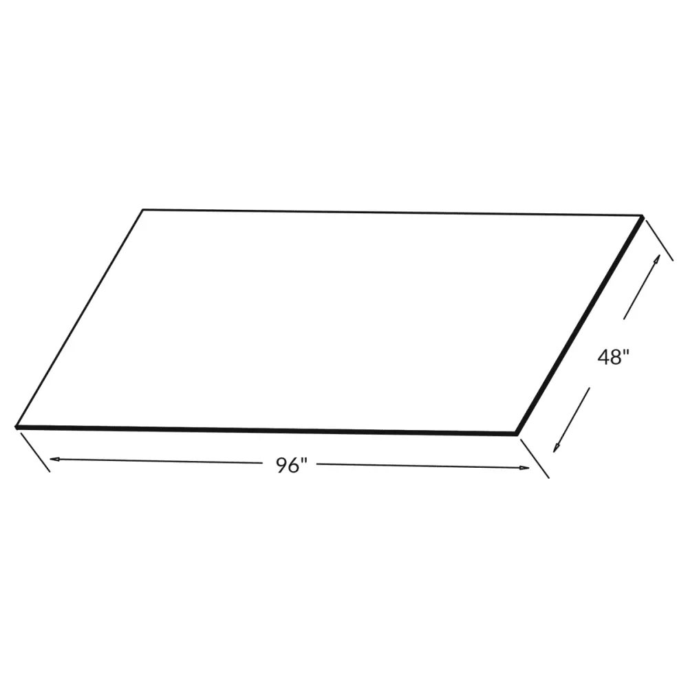 Back Panel Molding BP4896 Milan Pearl LessCare 96 . width 48 . height 0.125 . depth