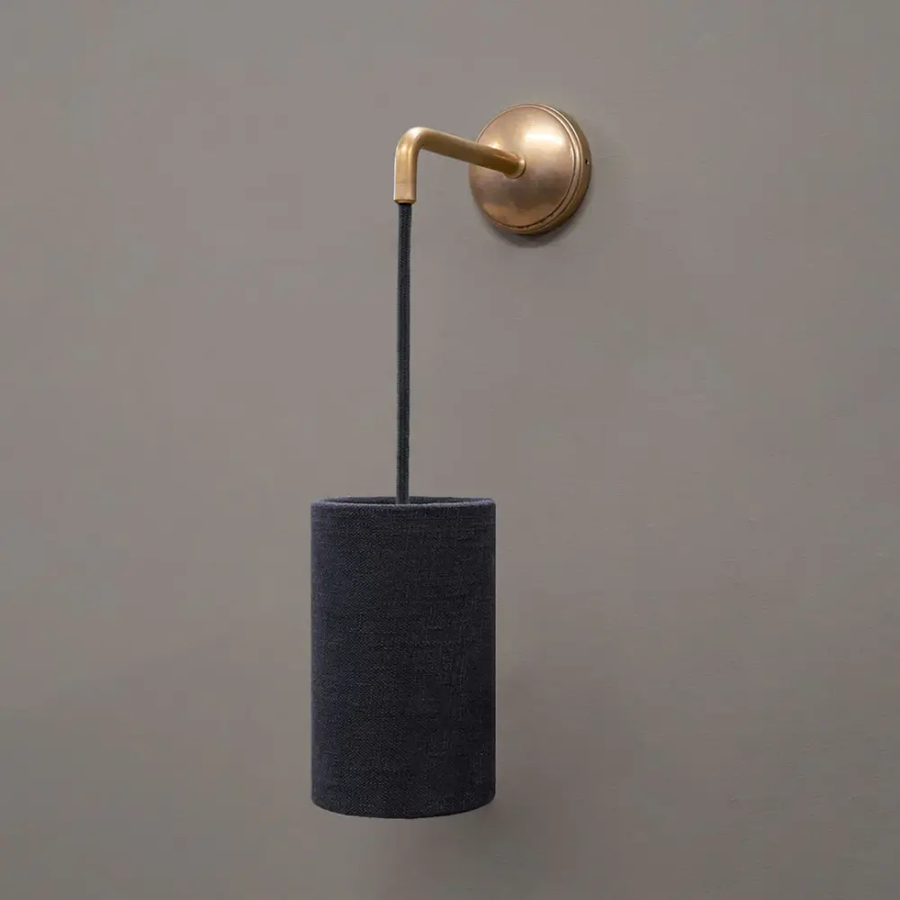Primrose Small Hanging Wall Portable Basalt Grey - Antique Brass