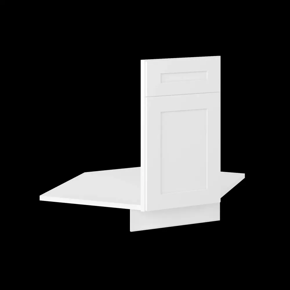 Sink Front Corner Base Kitchen Cabinet SFC36 Alpina Alabaster LessCare 34.5 . height 36 . depth