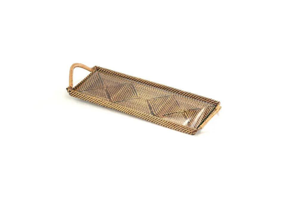 Slim Rectangular Glass Tray - Tiny
