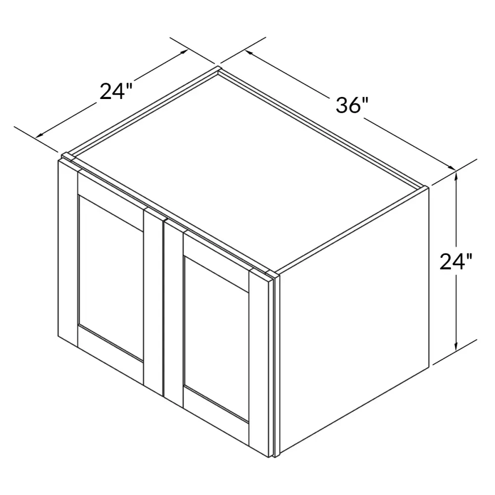 Wall Kitchen Cabinet W362424 Milan Slate LessCare 36 . width 24 . height 24 . depth