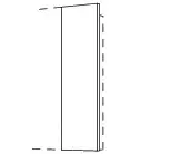 nobilia filler strip wall cabinets & hanging cabinets alpine snow 20cm WPK20-02 kitchen wall cabinet