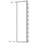 nobilia filler strip wall cabinets & hanging cabinets alpine snow 20cm WPK20-02 kitchen wall cabinet