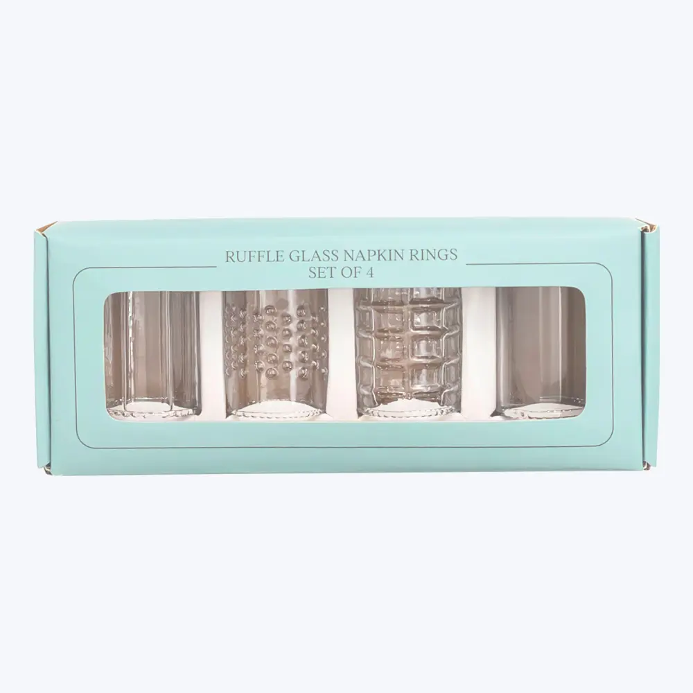 Ruffle Glass Napkin Rings, Adjust 4