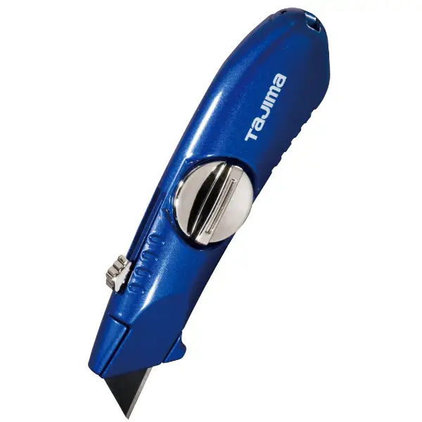 Tajima VR-Series Azure Retractable-Blade Utility Knife 3 V-REX™ Blades Slicing Bread