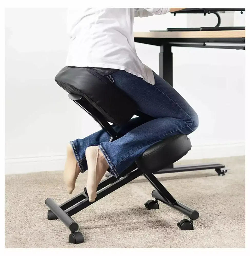 Superwum Modern Height Adjustable Ergonomic Support Rolling Home Office Kneeling Desk Chair