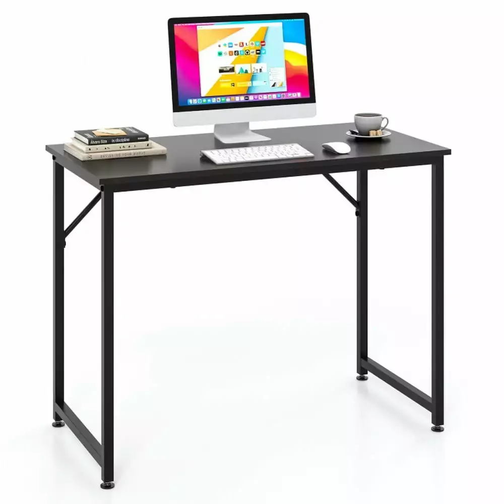 Resenkos L Shaped Computer Desk and Writing Workstation Black Home Office and Gaming
