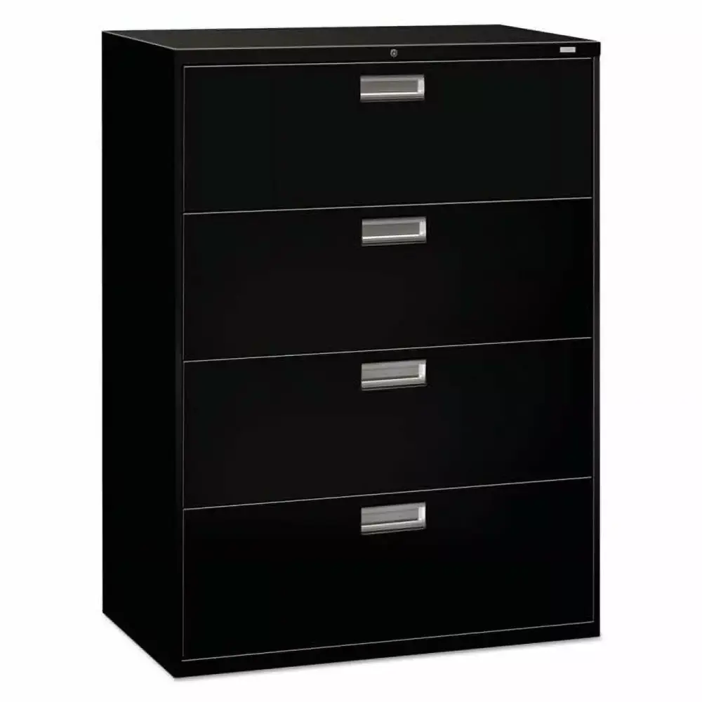 HON HON694LP 4 Drawer Lateral File Lock Black 42 Inches