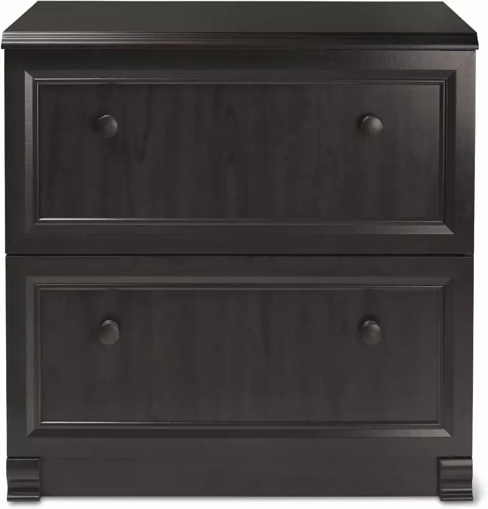 HUHAN Broadstreet 29-1/2W x 19D Lateral 2-Drawer File Cabinet Walnut Finish