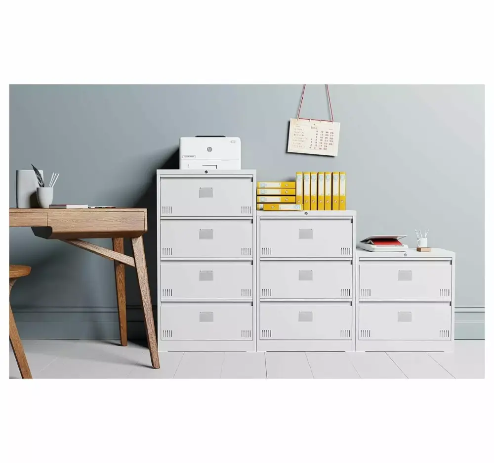 Jadona 2 Drawer Lateral File Cabinet Lock Metal Horizontal Filing Cabinet Home Office