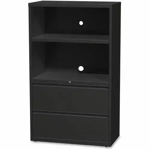 Lorell 2 Drawer Lateral File Cabinet Ball-Bearing Suspension Legal Letter A4