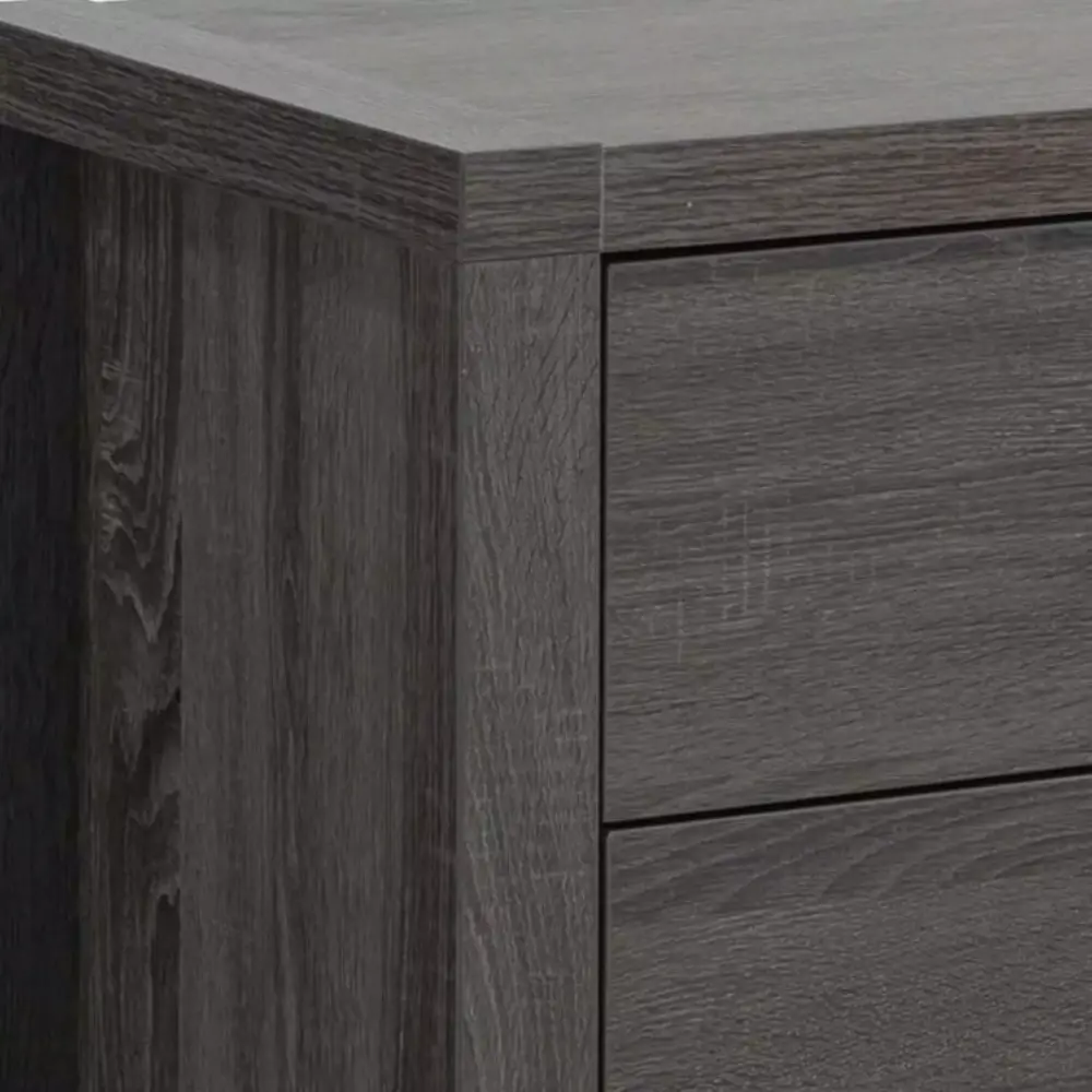 Maykoosh Modern Motifs Lou 51 Inch Office Credenza File Cabinet Wheels Gray