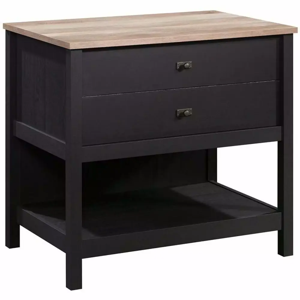 Pemberly Row 1-Drawer Coastal Engineered Wood Lateral File Raven Oak