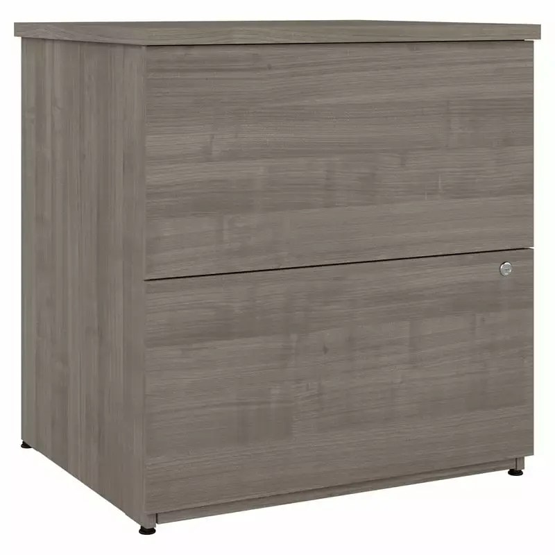 Pemberly Row 2-Drawer Engineered Wood Lateral File Cabinet Silver Maple