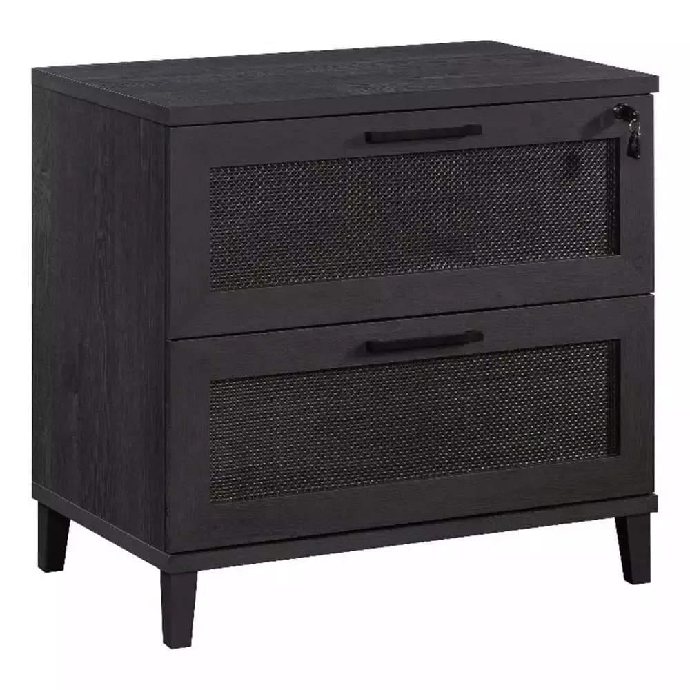 Pemberly Row 2-Drawer Engineered Wood Lateral File Cabinet Raven Oak Office Storage