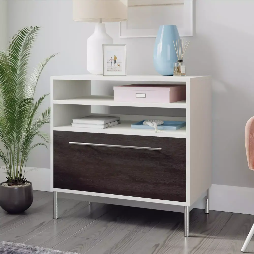 Sauder Vista Key Engineered Wood Lateral File Cabinet Pearl Oak Misted Elm