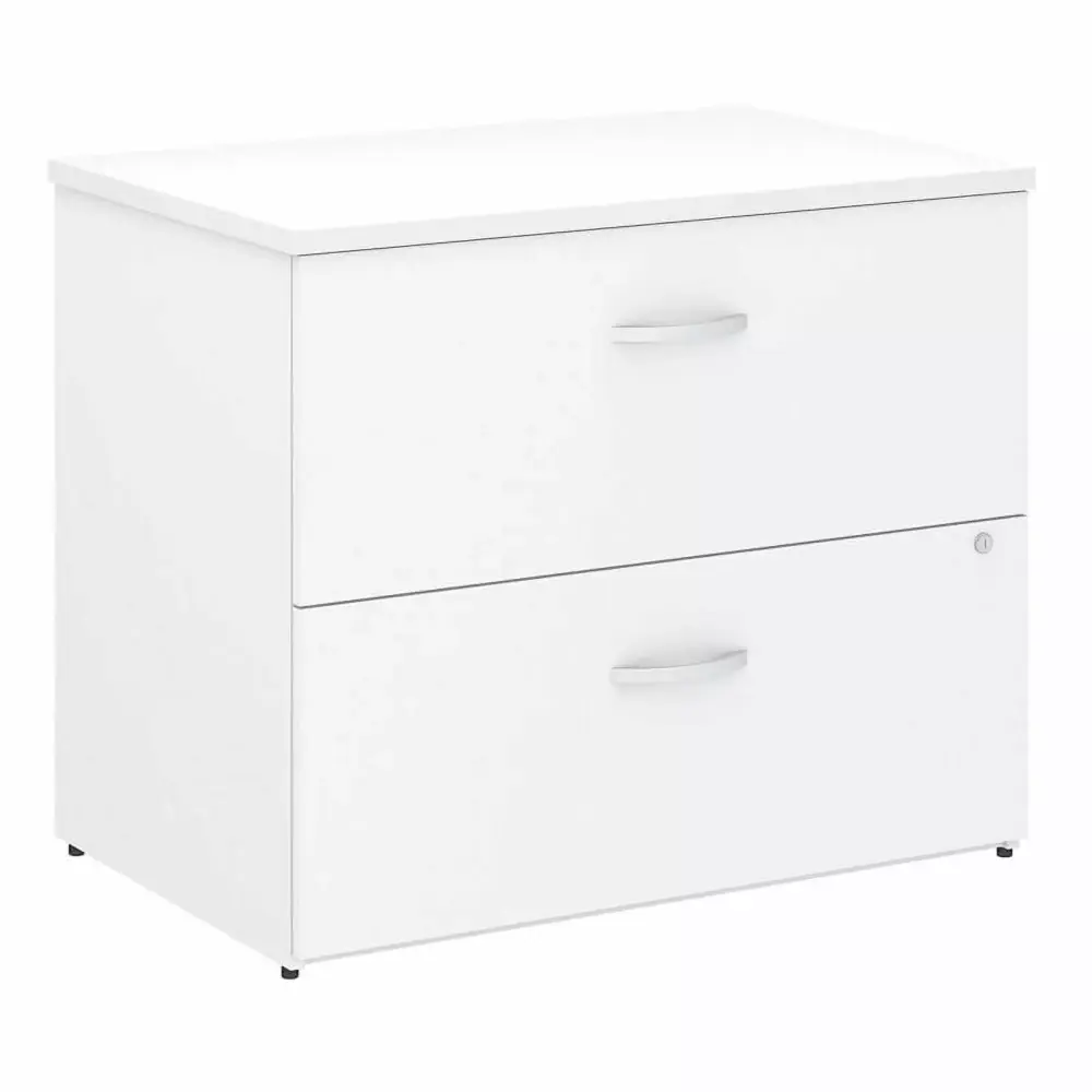 Scranton & Co White Lateral File Cabinet Office Document Storage Solution