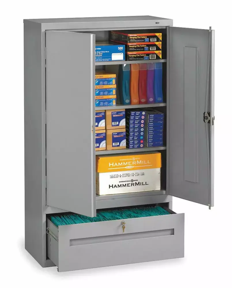 Tennsco Lateral File Drawer Cabinet 3 Shelf Gray DWR6618MGY
