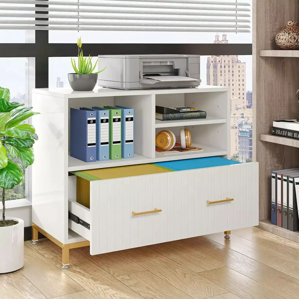 Tribesigns Adjustable Lateral File Cabinet and Printer Stand Home Office