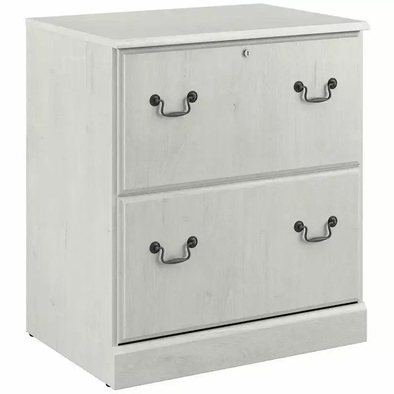 UrbanPro 2-Drawer Lateral File Cabinet Linen White Oak Engineered Wood Office Storage