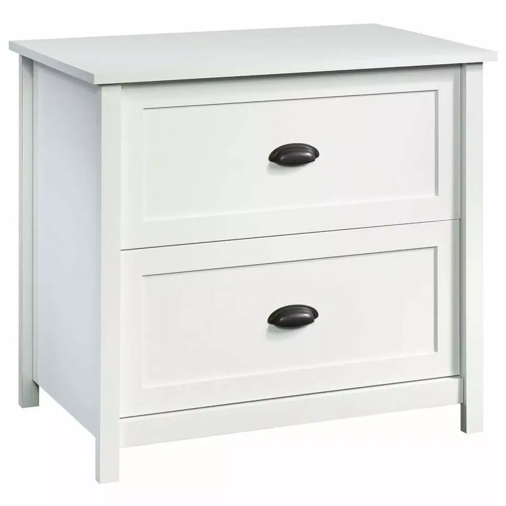 UrbanPro Engineered Wood 2-Drawer Lateral File Cabinet Soft White Home Office