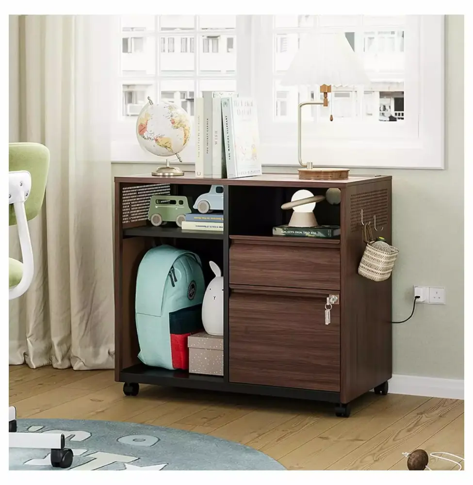 ZHANGHU Mobile 2 Drawer File Cabinet Lock Metal Lateral Printer Stand Shelves