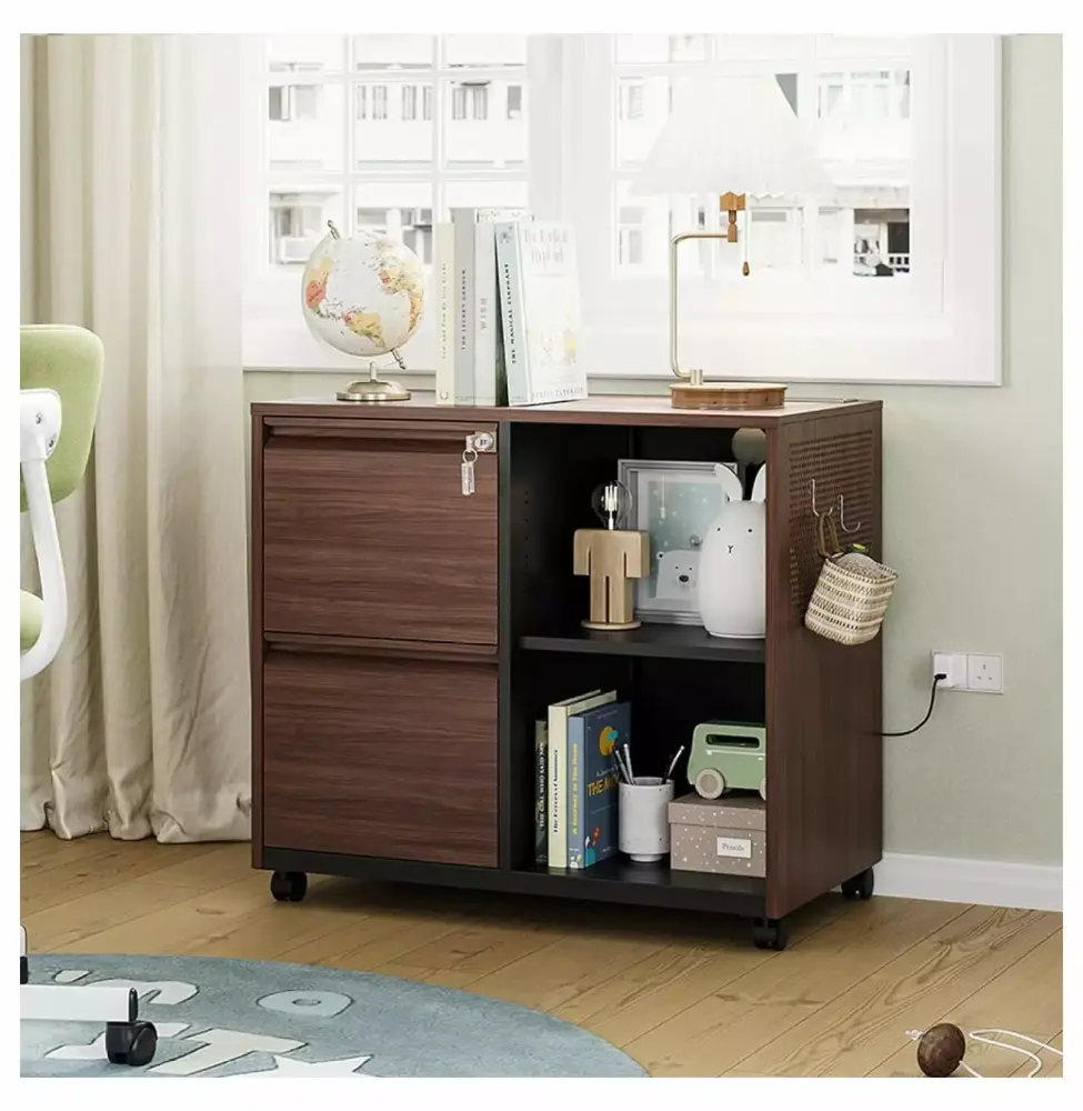 ZHANGHU Mobile 2 Drawer File Cabinet Lock Metal Lateral Printer Stand Shelves