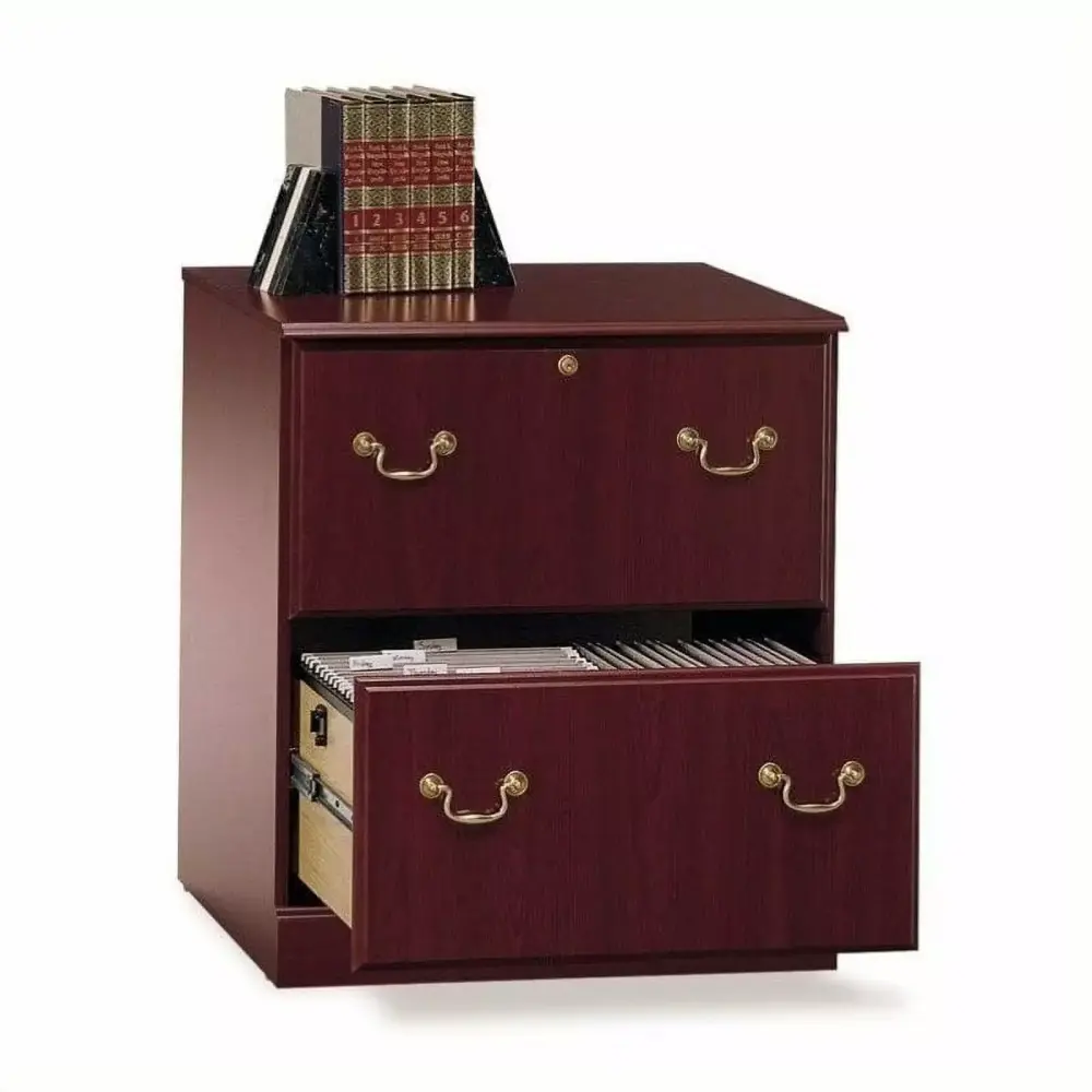 Pemberly Row Executive 2 Drawer Lateral File Cabinet Cherry