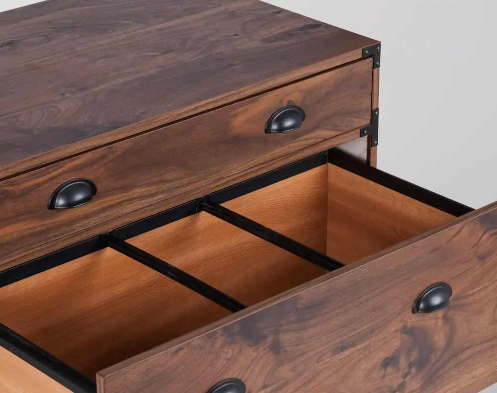 Saint Birch Bombay Walnut 1 Drawer Lateral File Cabinet Tray