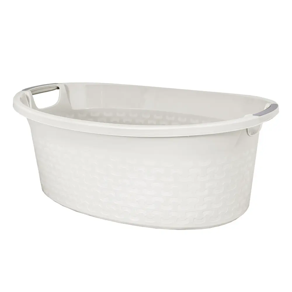 BranQ Cotton 60l Oval Laundry Bowl Laundry Basket Color Antique Chalk