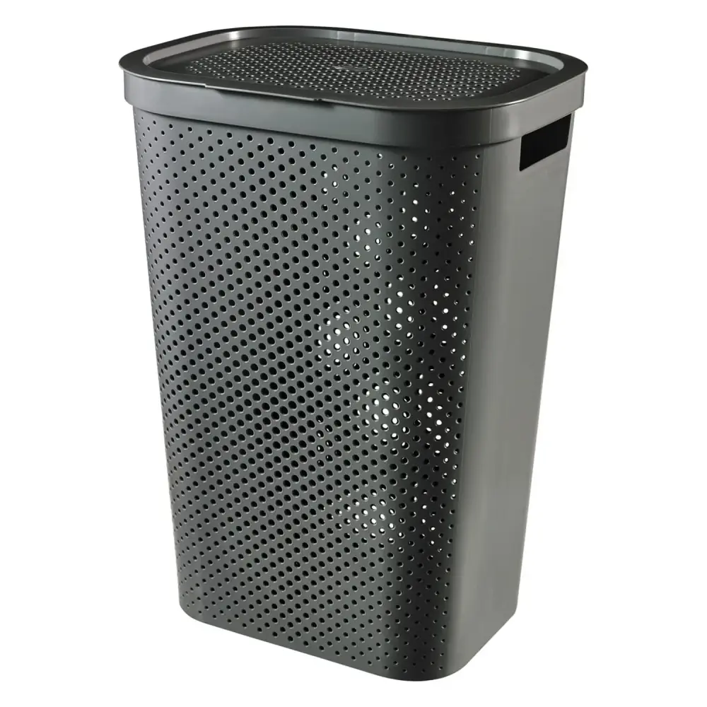 Curver Infinity Recycled mangle / laundry basket, Capacity 40L, Onyx Grey, 100% recycled, 245675 + Curver Infinity Recycle...