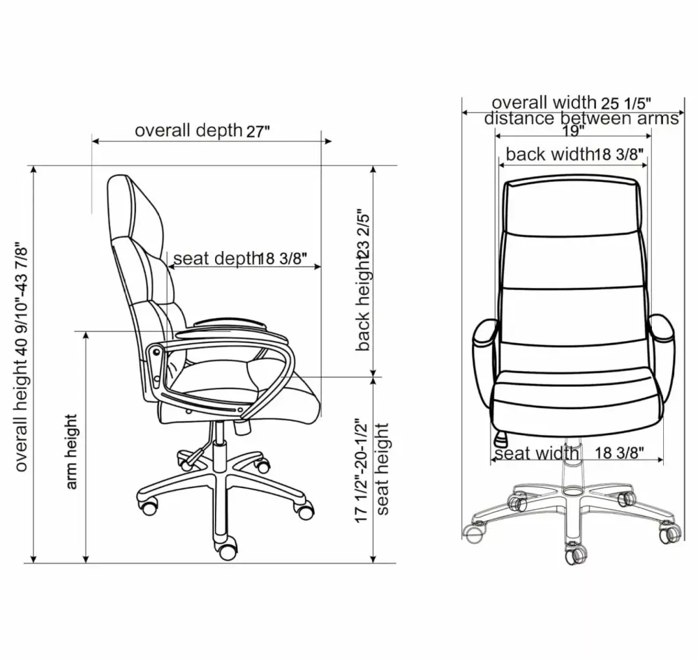FEIZICRY LLR41843 Soho High-back Leather Executive Chair