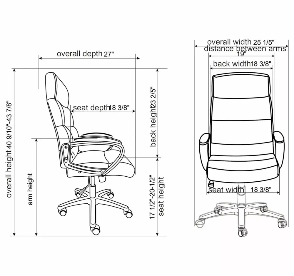 LfucQd LLR41843 Soho High-Back Leather Executive Chair
