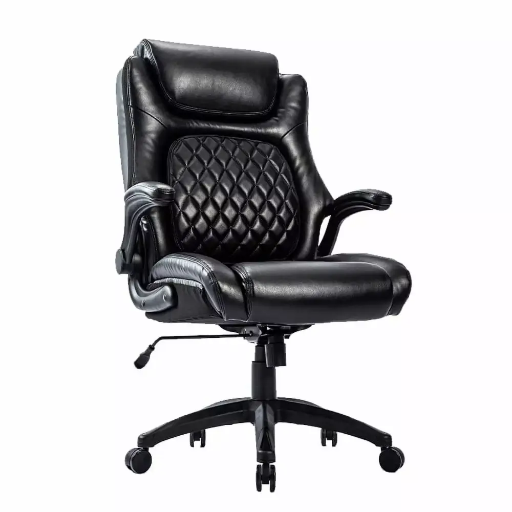 Marcree Big & Tall 400lb Ergonomic Leather Office Chair Executive Desk Chair