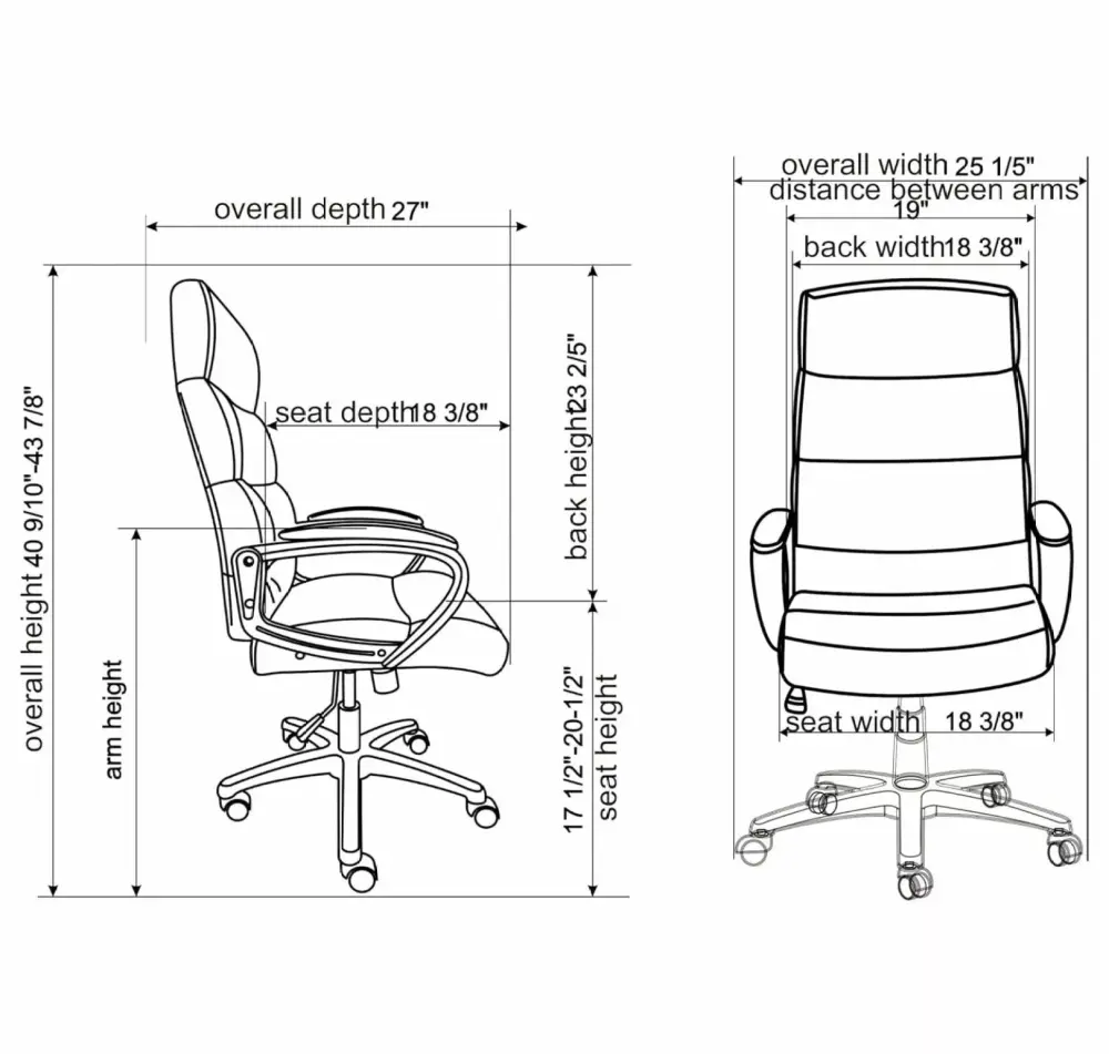LLR41843 Soho High-back Leather Executive Chair OHHA
