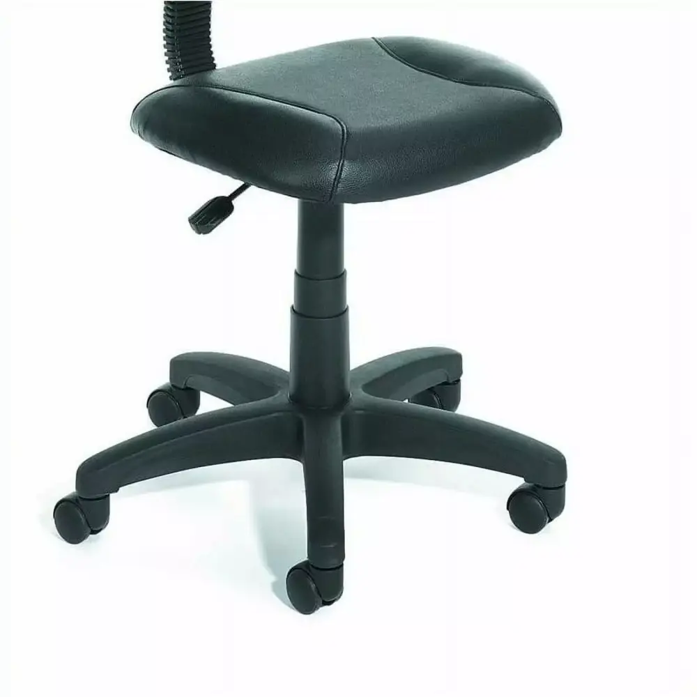 Pemberly Row Leather Adjustable Deluxe Posture Office Chair Black