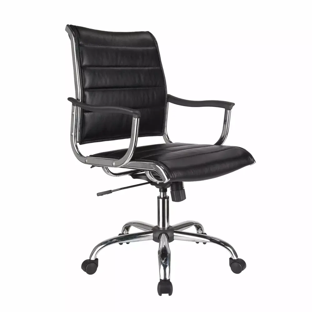 TygerClaw Mid Back Bonded Leather Office Chair Comfortable Seating