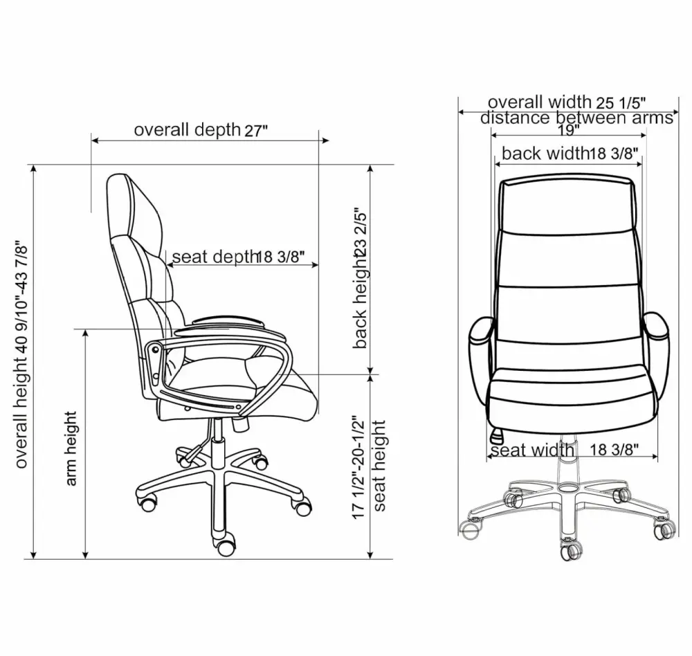 ZAWkirJ LLR41843 Soho High-Back Leather Executive Chair